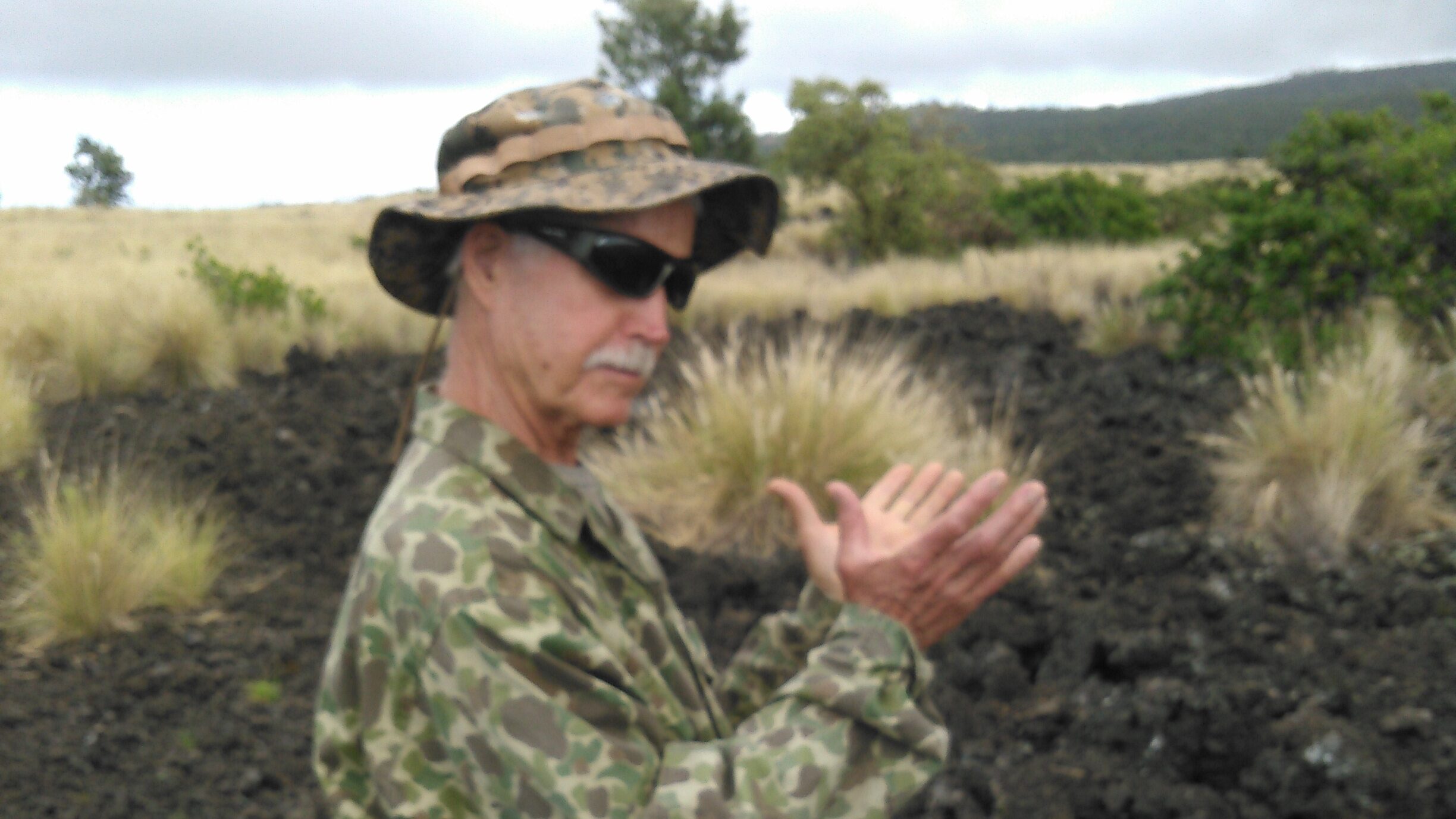 Richard Stevens explains the ancient trail of Kau, Hawaii